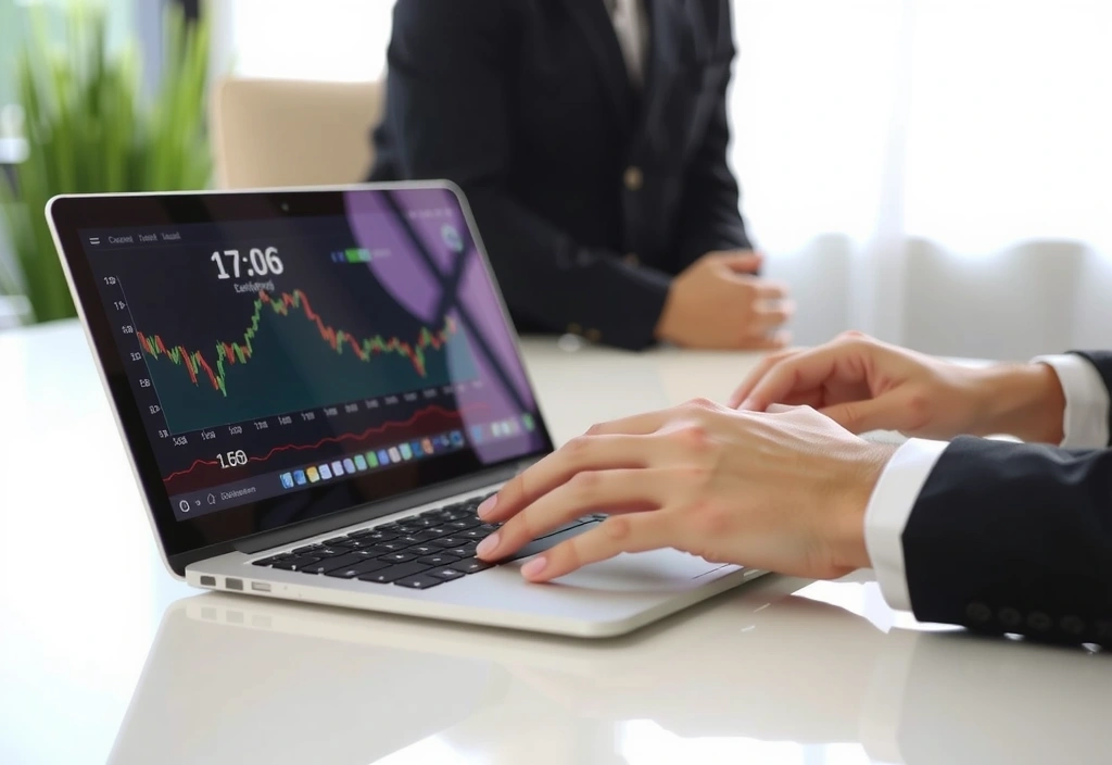 Professional working on data analytics